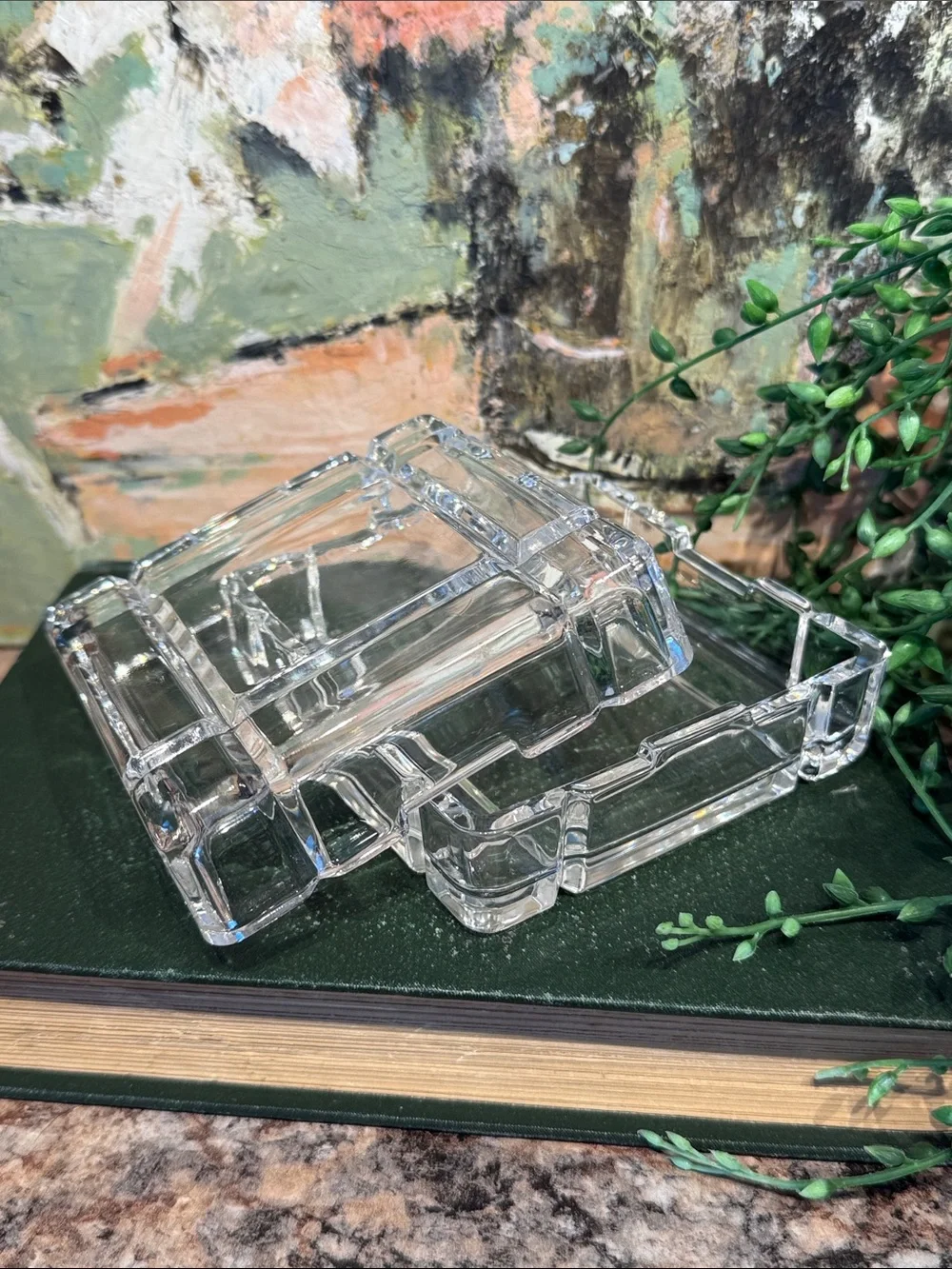 Clear Glass Decorative Storage Box - Glass Trinket Organizer